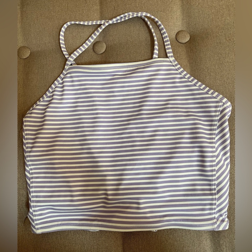 Albion - Lilac Stripe Switchback Crop in Medium